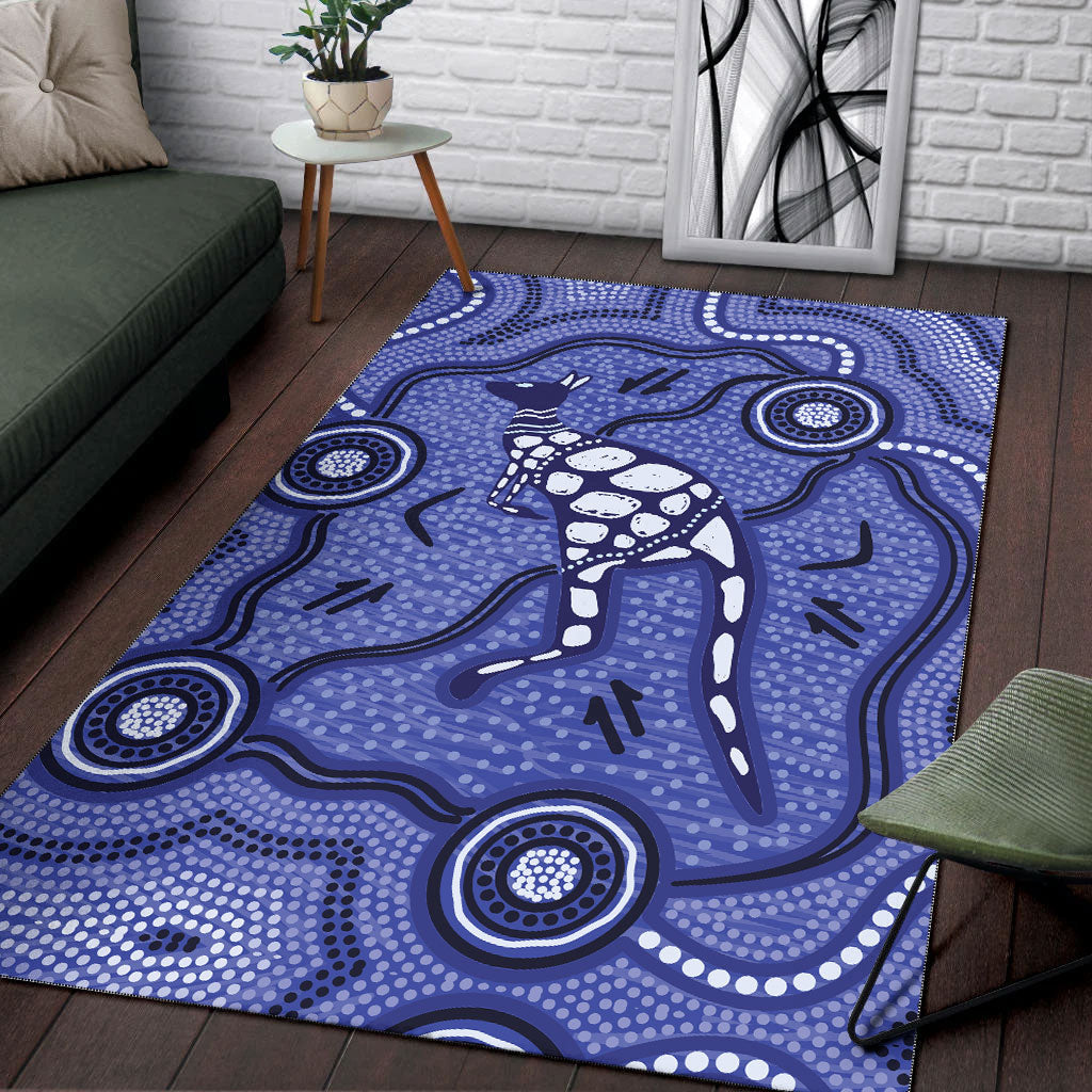 aboriginal-kangaroo-painting-purple-area-rug