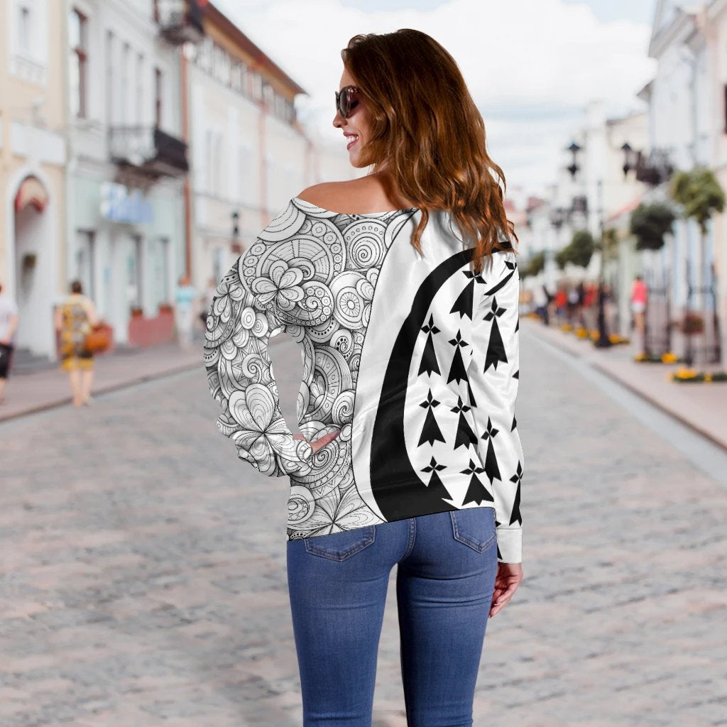 Women Off  Shoulder - Brittany White Style - Vibe Hoodie