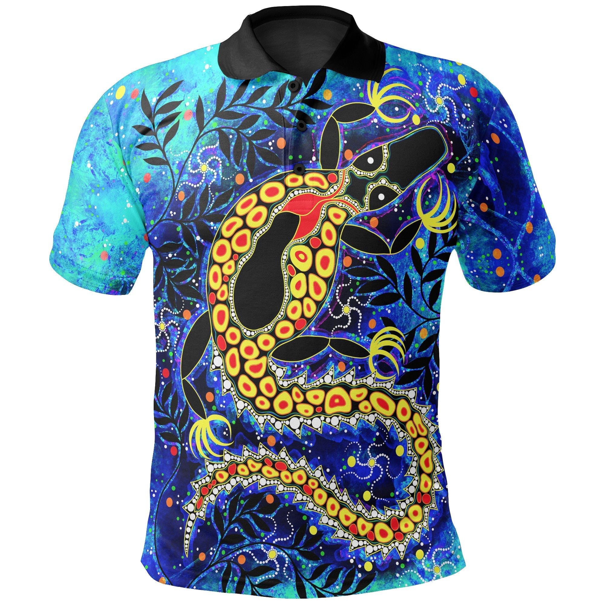 aboriginal-polo-shirt-indigenous-crocodile