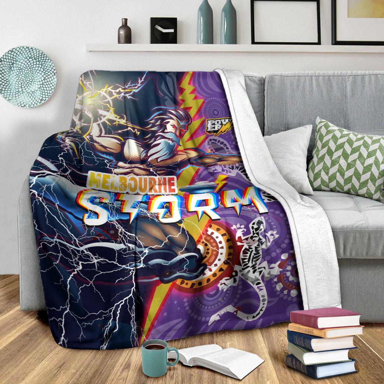 storm-aboriginal-rugby-blanket-super-storm-thunder-power