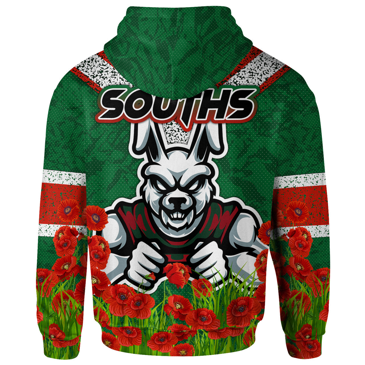 rabbitohs-rugby-hoodie-custom-souths-with-anzac-poppy-hoodie