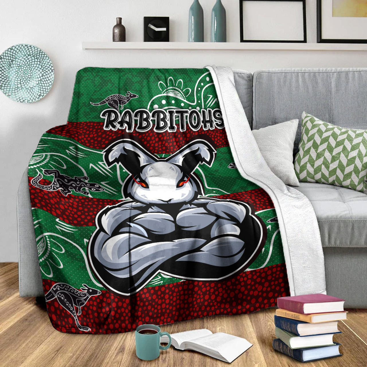 rabbitohs-blanket-custom-indigenous-super-rabbitohs-blanket