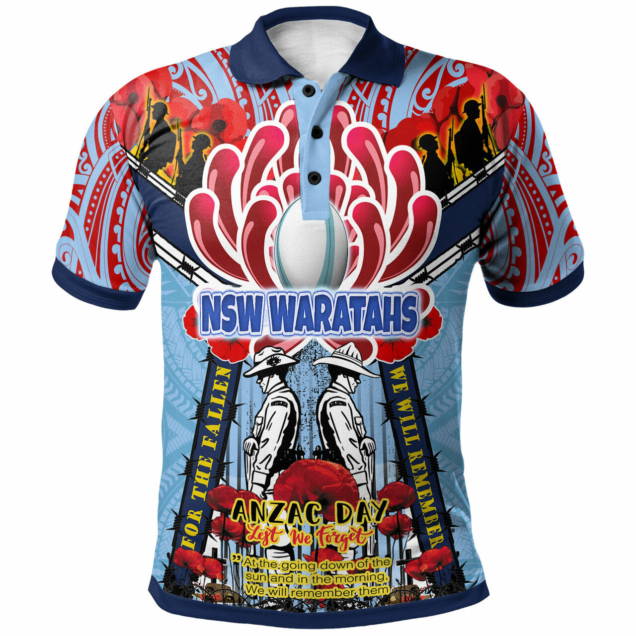 waratahs-rugby-custom-anzac-day-polo-shirt-remembrance-nsw-waratahs-with-indigenous-patterns-and-poppy-flower