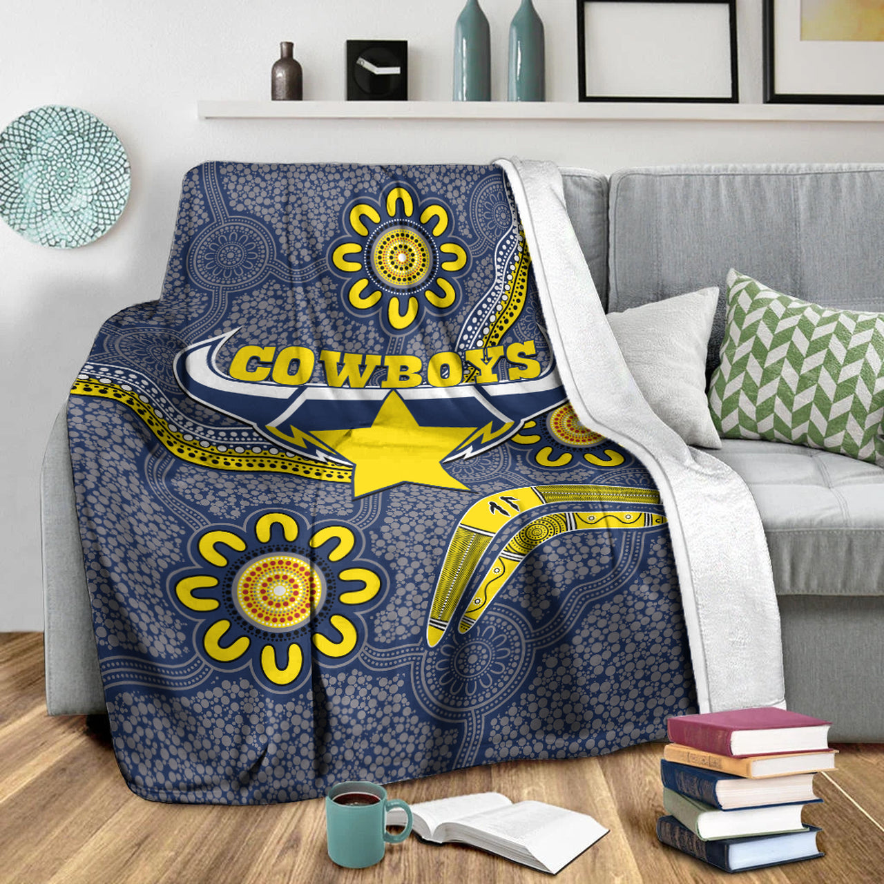 cowboys-rugby-blanket-aboriginal-boomerang-cowboys-blanket