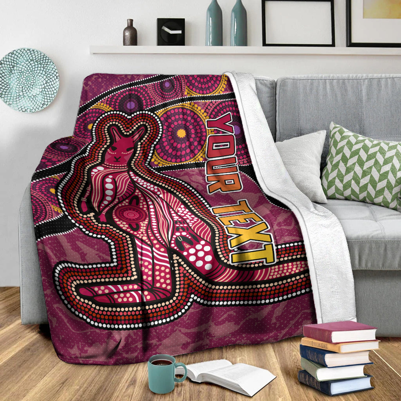 maroons-rugby-blanket-custom-maroons-kangaroo-blanket