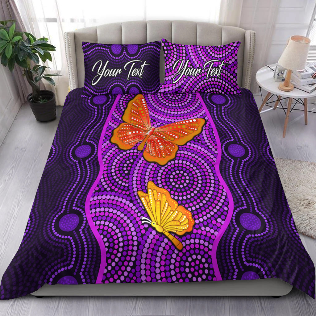 custom-personalised-aboriginal-dot-bedding-set-butterfly-natural-beauty