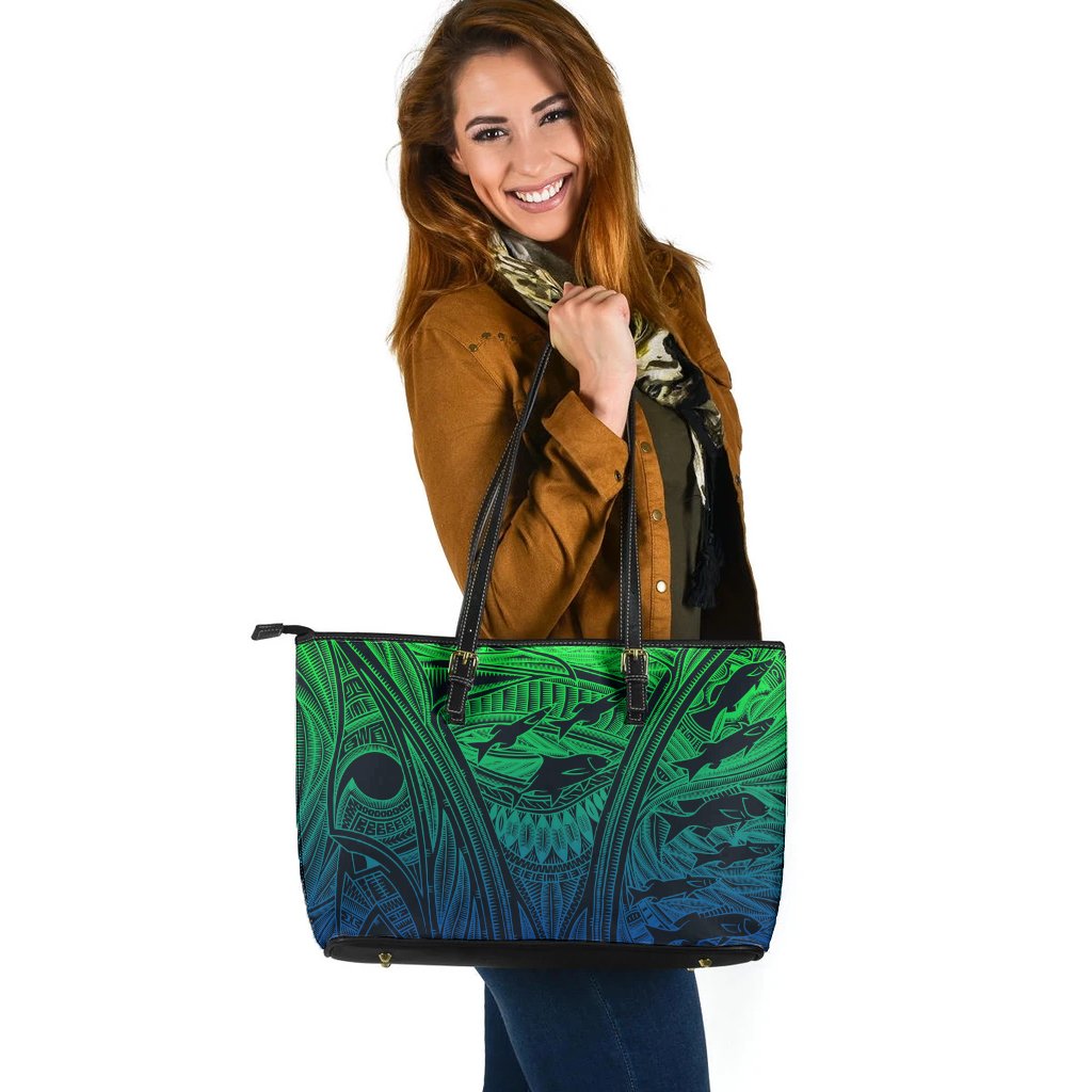 torres-strait-islanders-leather-tote-bag-ocean-art