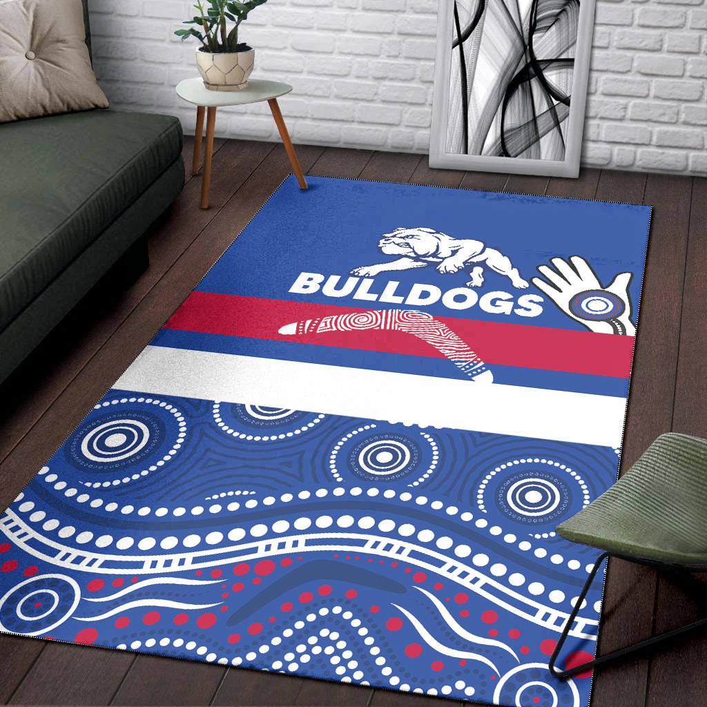 western-bulldogs-area-rug-aboriginal-dot-painting