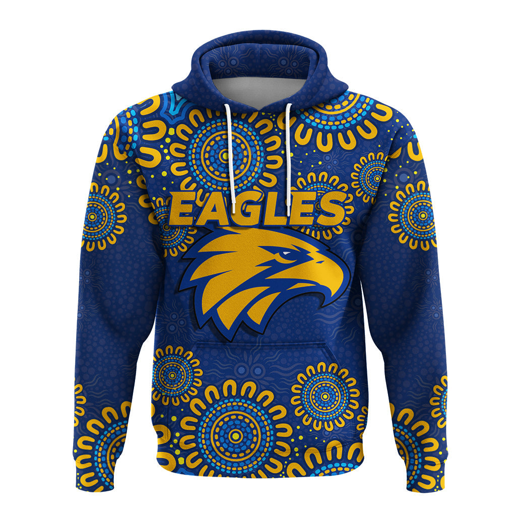 West Coast Eagles Aboriginal Dot Painting Hoodie - LT12