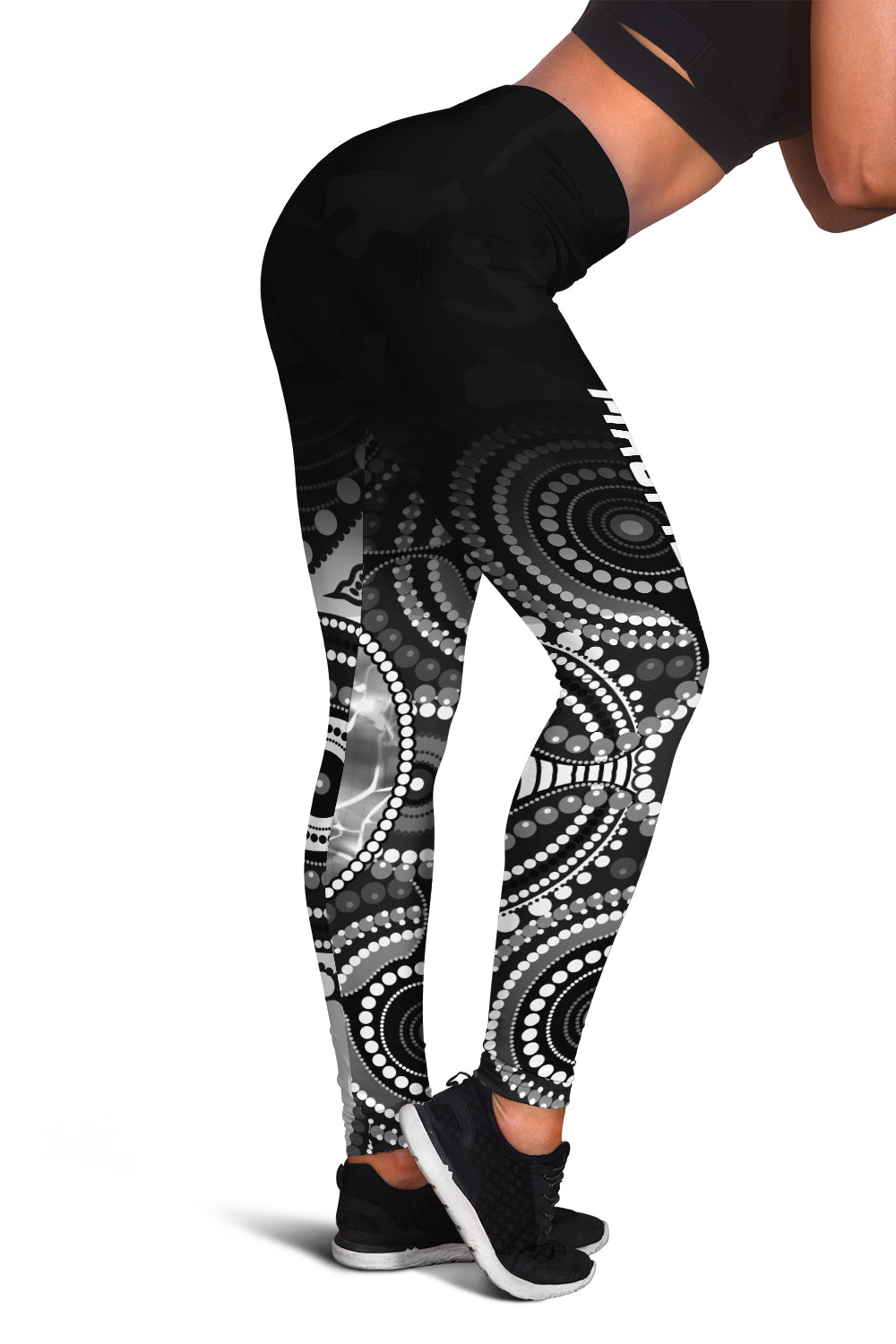 magpies-anzac-2022-women-leggings-collingwood-football-aboriginal-poppy-flowers