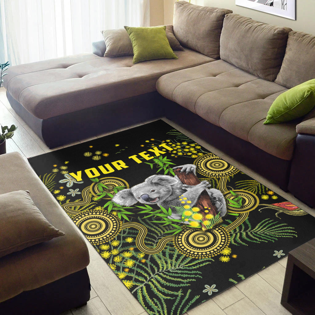 custom-personalised-golden-wattle-area-rug-australia-acacia-pycnantha-mix-aboriginal