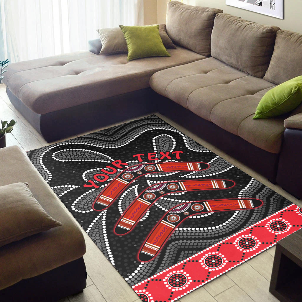 custom-personalised-aboriginal-boomerang-area-rug-kangaroo-australia