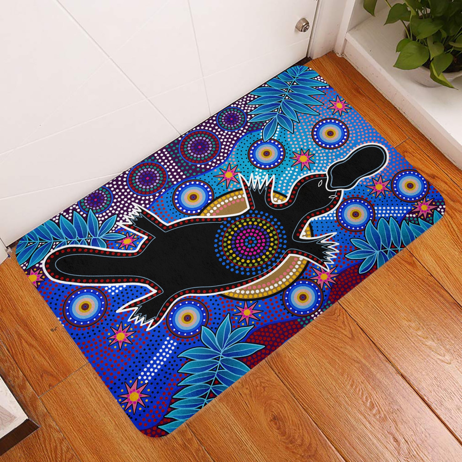 australia-aboriginal-door-mat-indigenous-platypus