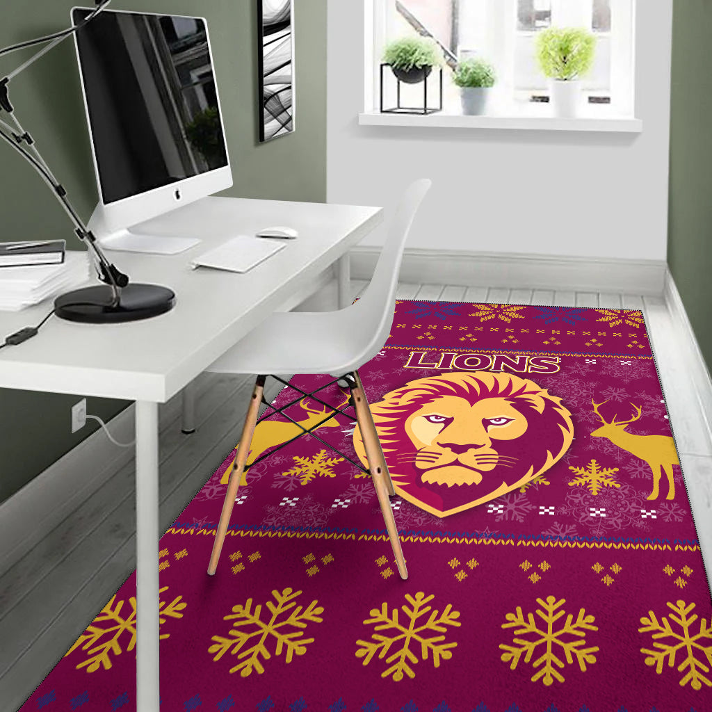 brisbane-lion-area-rug-christmas-ugly-style