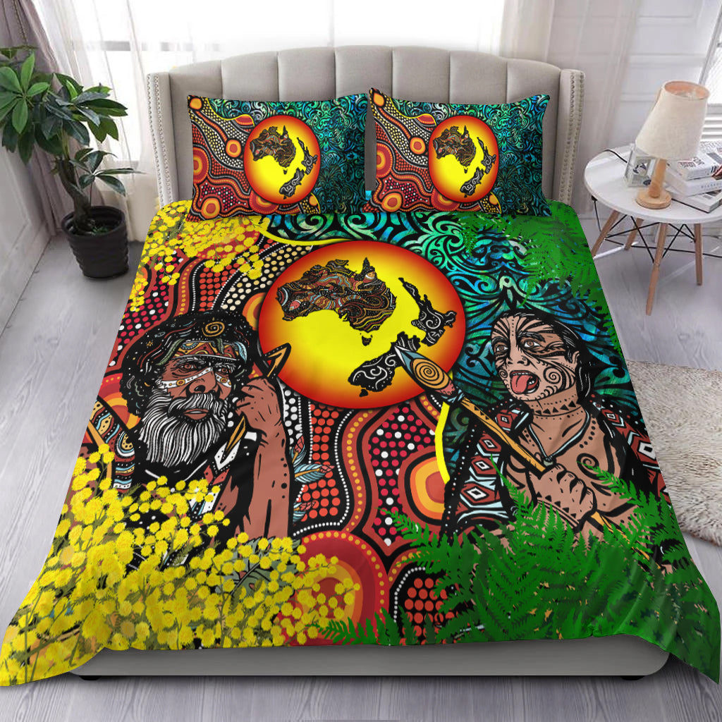 Australia Aboriginal Kangaroo Combine New Zealand Maori Kiwi Bird Bedding Set - LT2