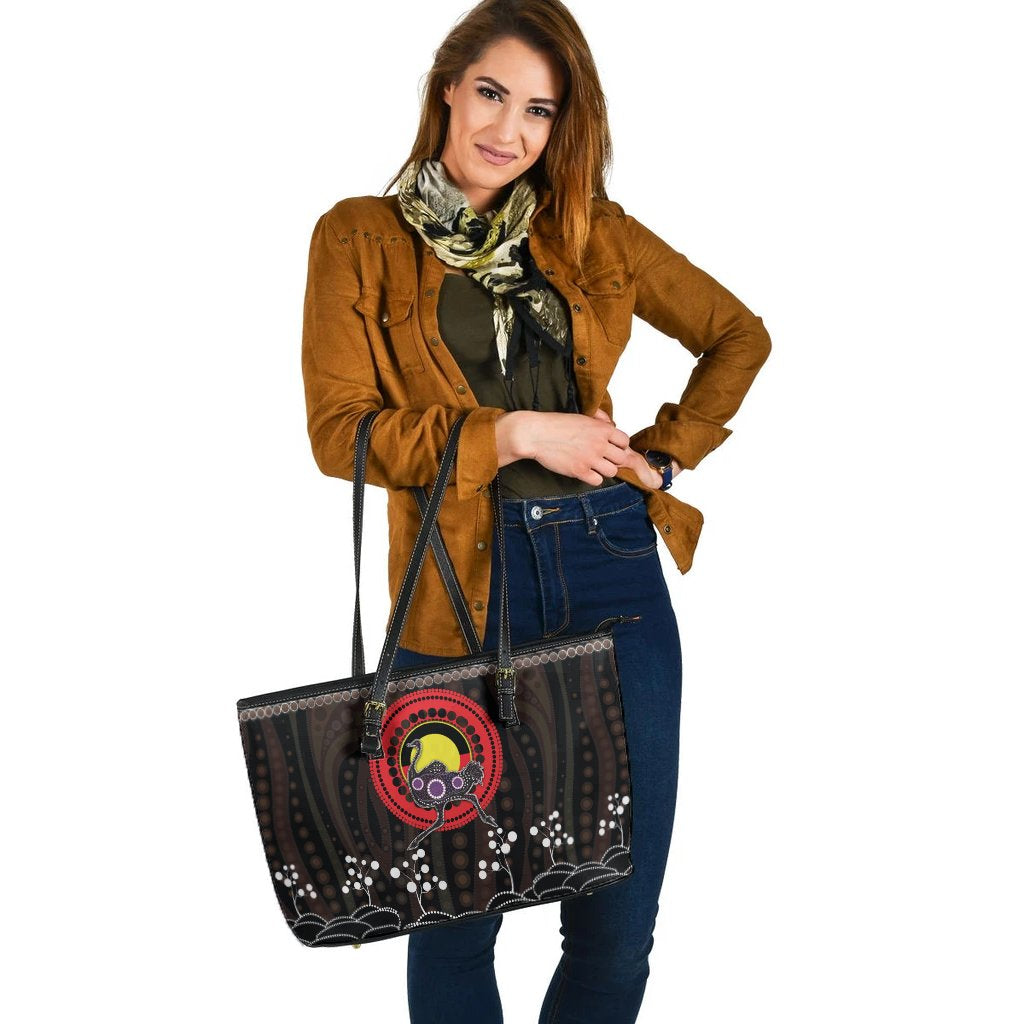 large-leather-tote-bag-ostrich-tribal-pattern-with-aboriginal-flag