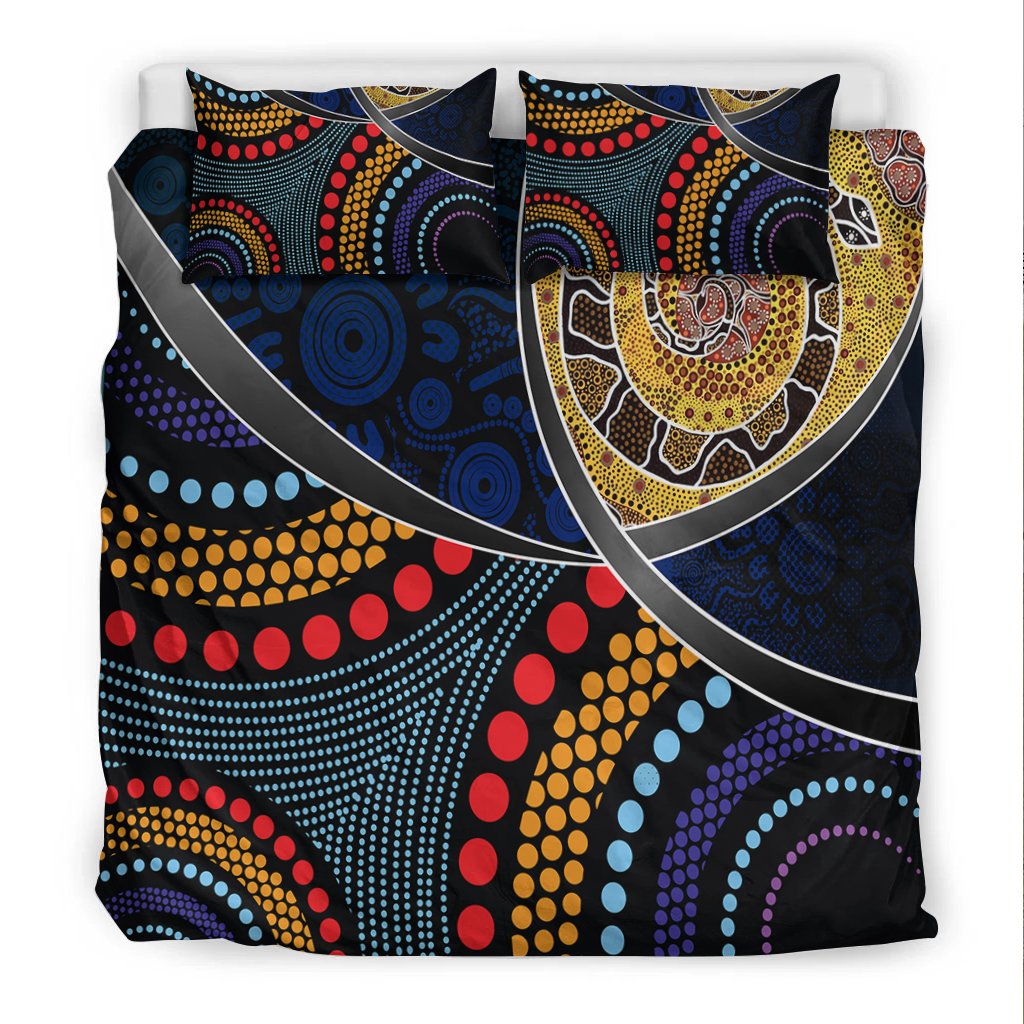 bedding-set-aboriginal-dot-panting-art-with-snake