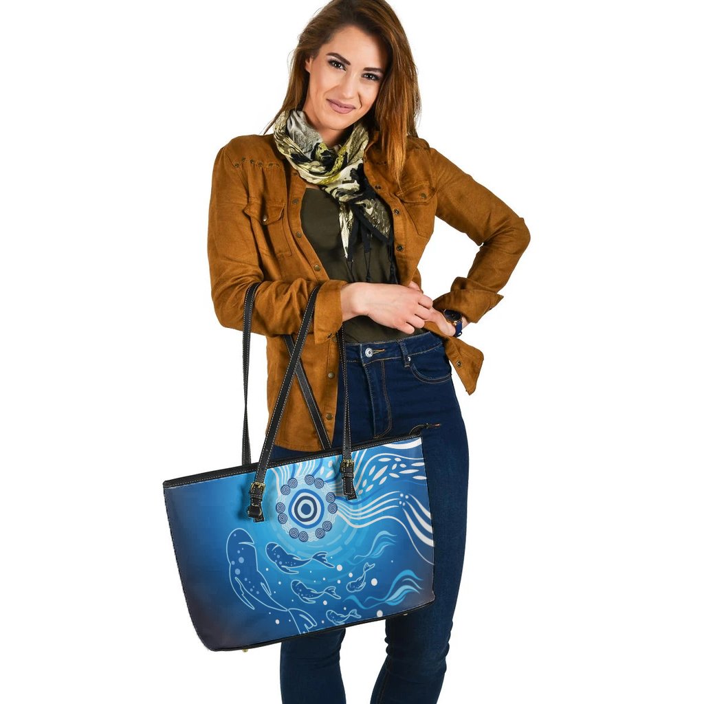 leather-tote-bag-aboriginal-view-sea-with-fish-and-boat