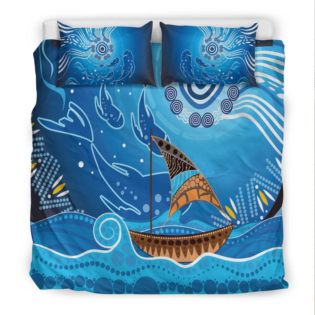 bedding-set-aboriginal-view-sea-with-fish-and-boat