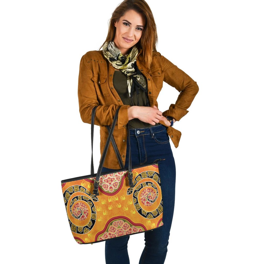 leather-tote-bag-aboriginal-unique-style-snake-orange-color-2021