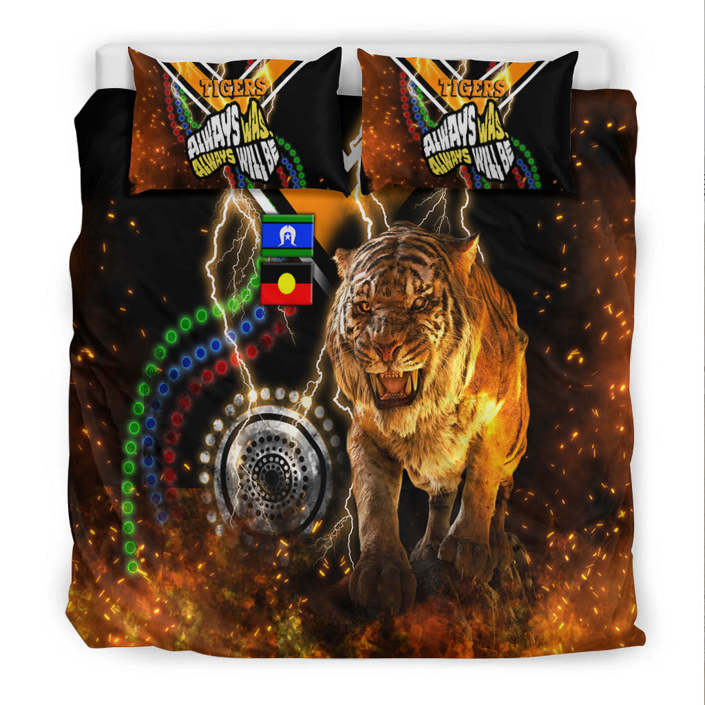 wests-tigers-naidoc-week-bedding-set-version-aboriginal-tiger-3d