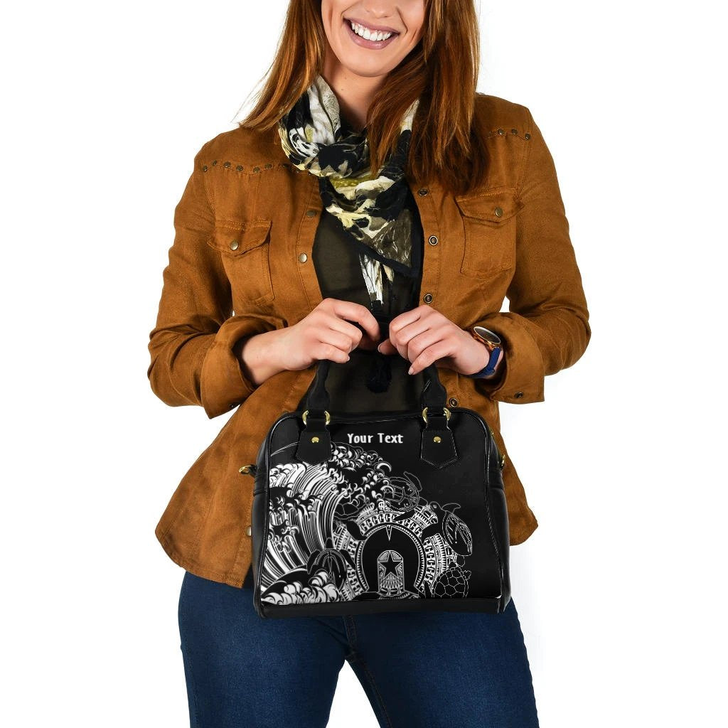 [Custom]Aboriginal Shoulder Handbags, Torres Strait Islands in Wave (Black) - Vibe Hoodie