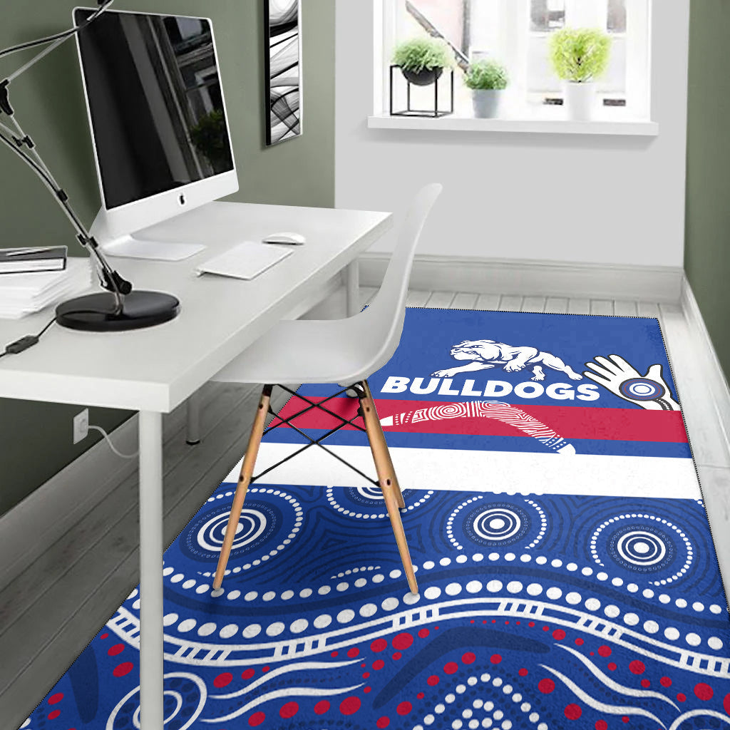 western-bulldogs-area-rug-aboriginal-dot-painting