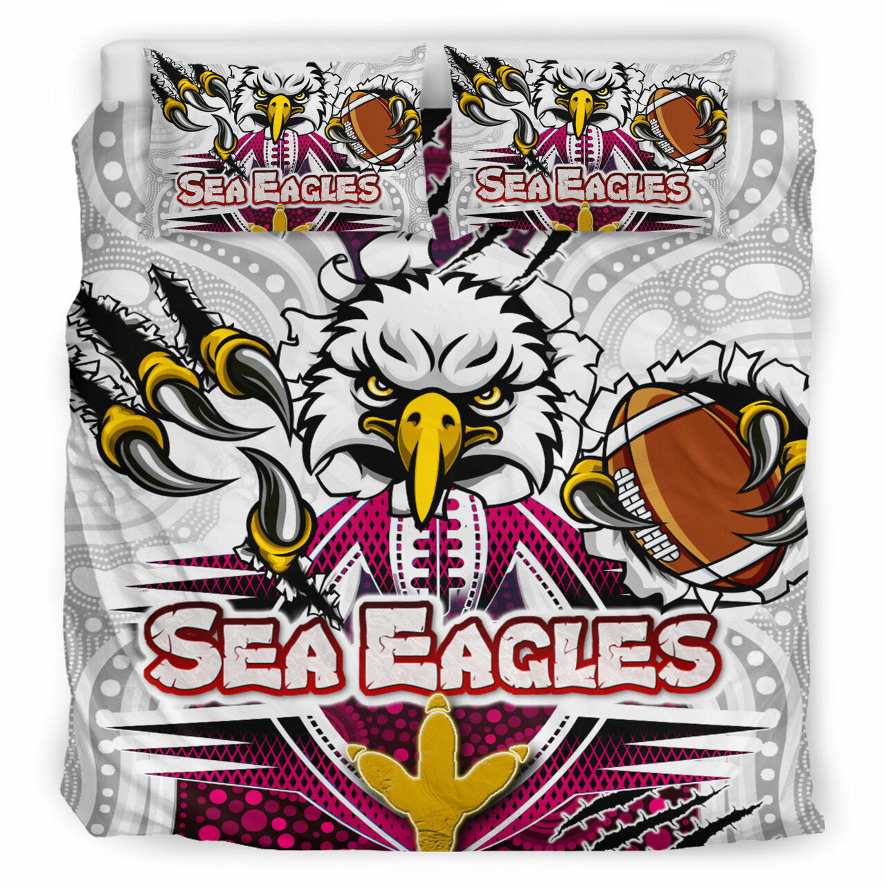 sea-eagles-rugby-custom-indigenous-bedding-set-super-sea-eagles-scratch-style