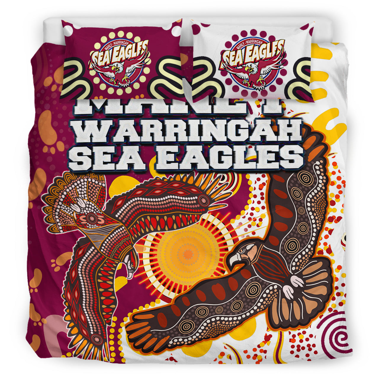 sea-eagles-aboriginal-rugby-bedding-set-double-sea-eagles-with-tribal-sun-and-footprints