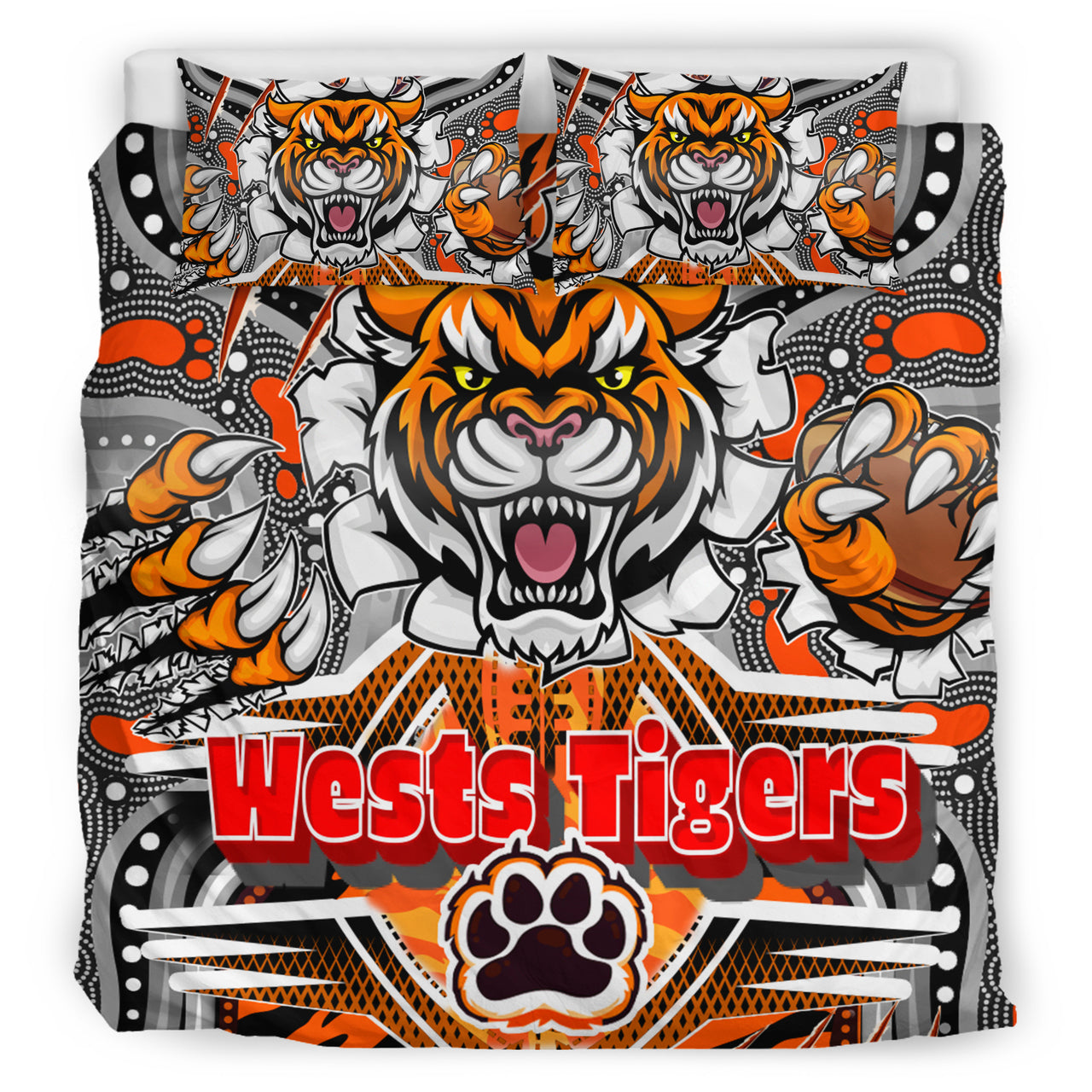 tigers-rugby-aboriginal-bedding-set-custom-indigenous-super-wests-tigers-scratch-style