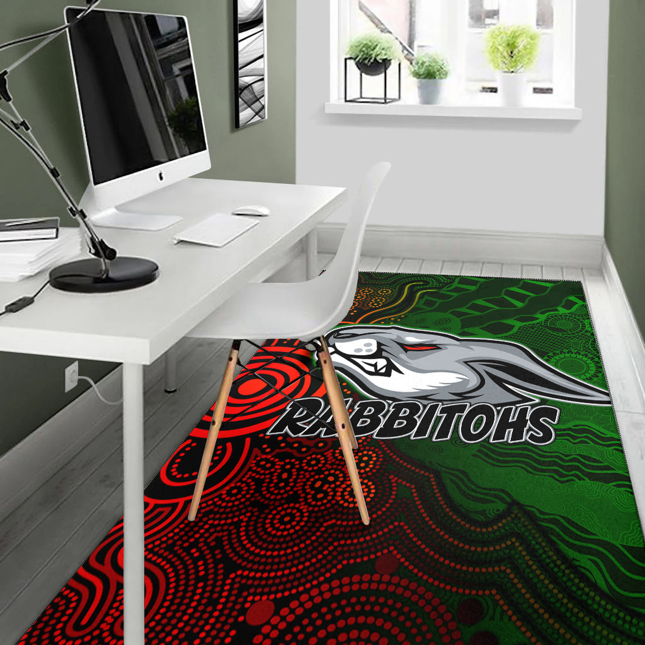 rabbitohs-rugby-area-rug-custom-south-sydney-rabbitohs-aboriginal-area-rug