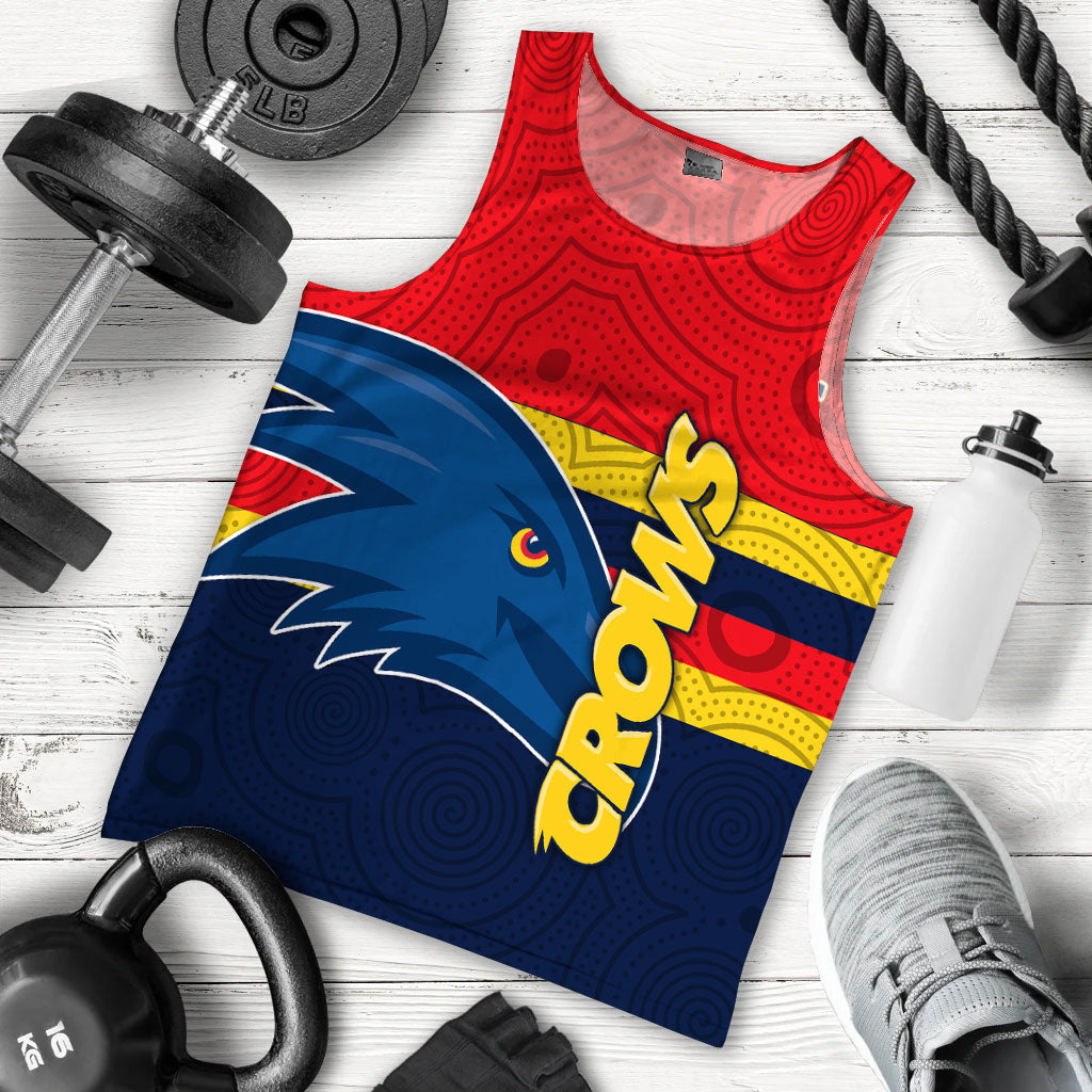 custom-personalised-adelaide-crows-men-tank-top-aboriginal-dot-painting