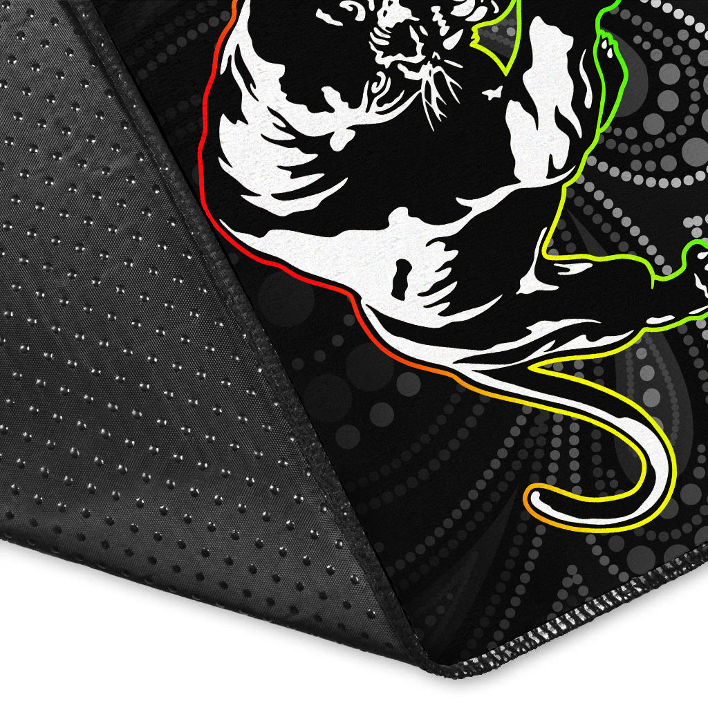 Black Panthers Rugby League Aboriginal Area Rug - LT2