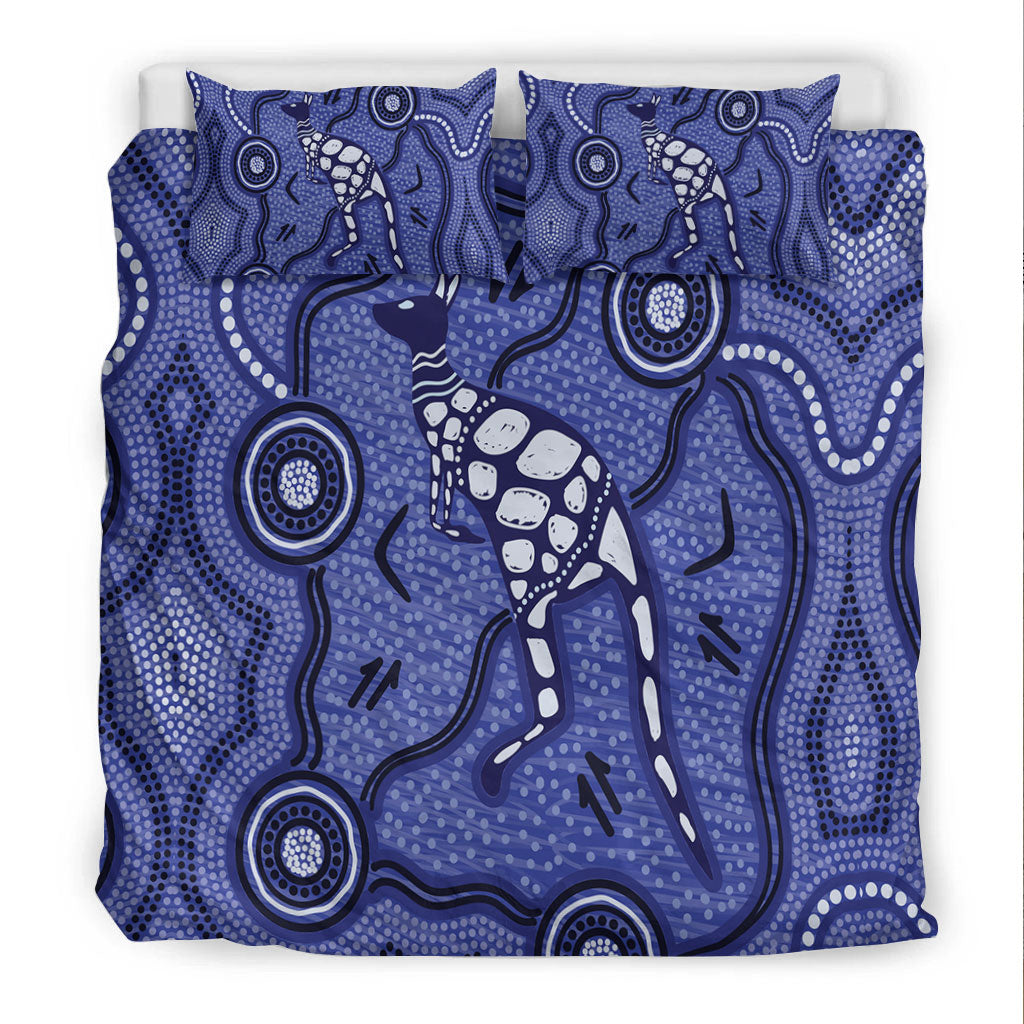 aboriginal-kangaroo-painting-purple-bedding-set