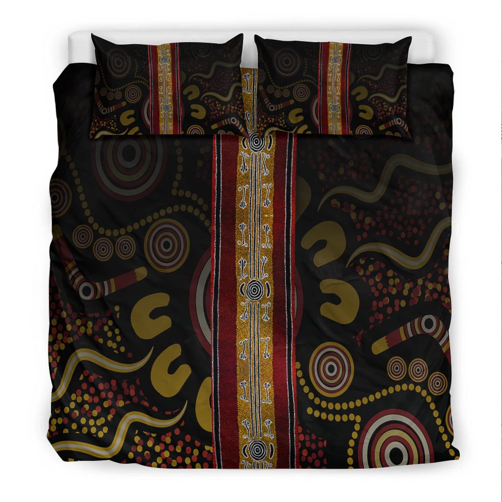 bedding-set-aboriginal-dot-panting-art-stripe-lines