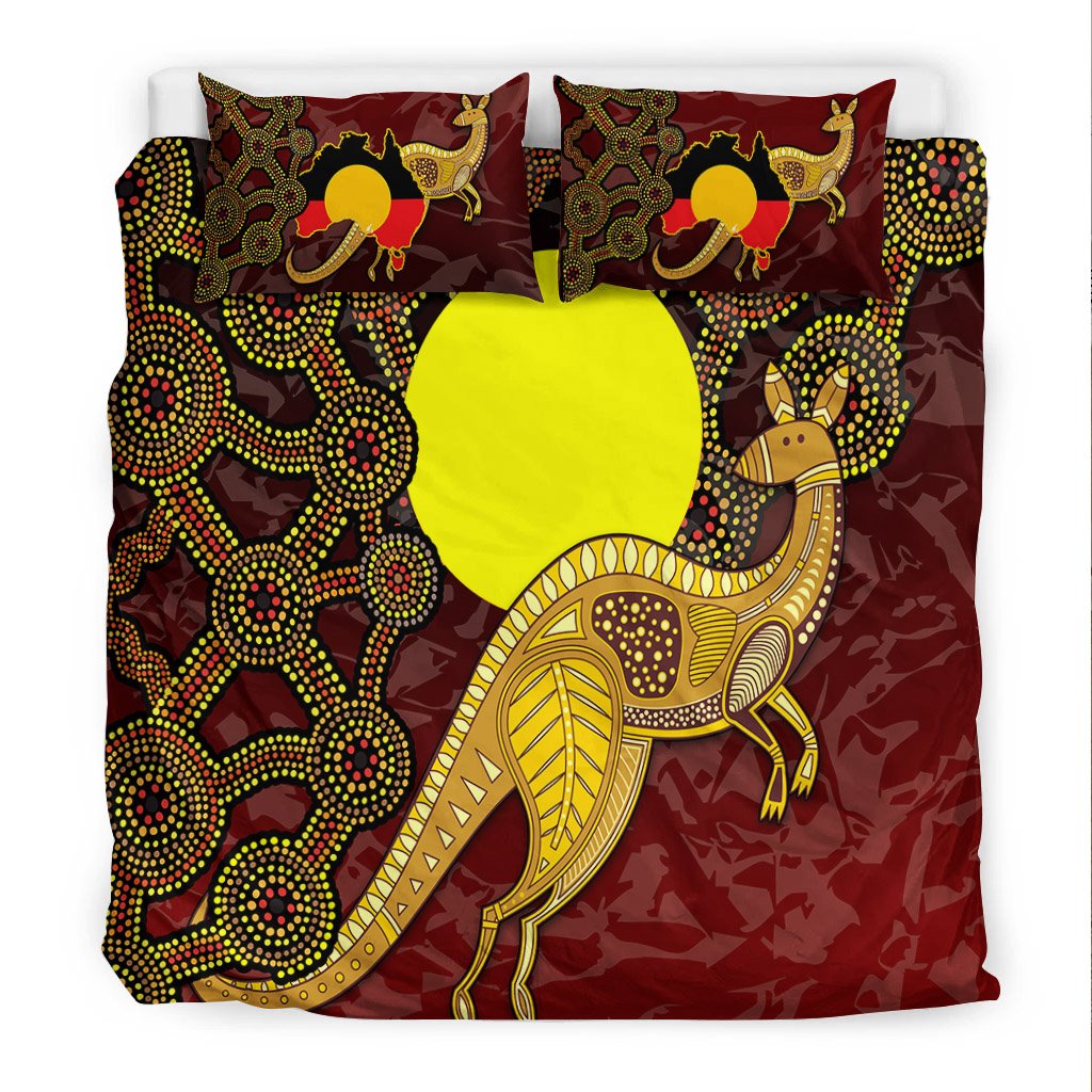 bedding-set-australia-aboriginal-flag-and-kangaroo