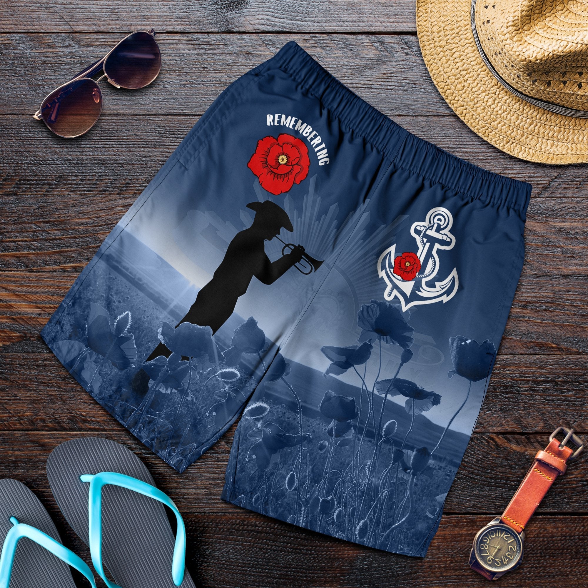 1staustralia-navy-anzac-mens-shorts-remembering-our-heroes