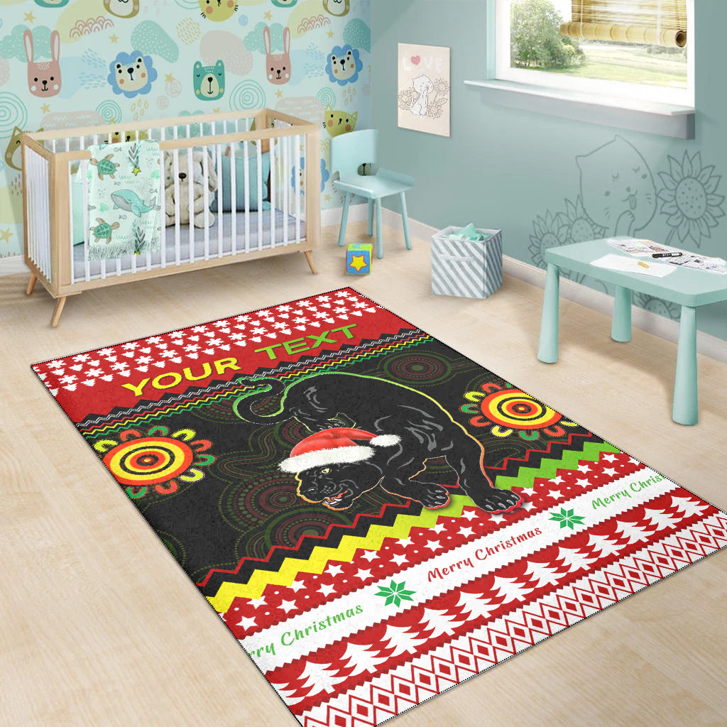 custom-personalised-panthers-christmas-area-rug-penrith-snow-mix-indigenous