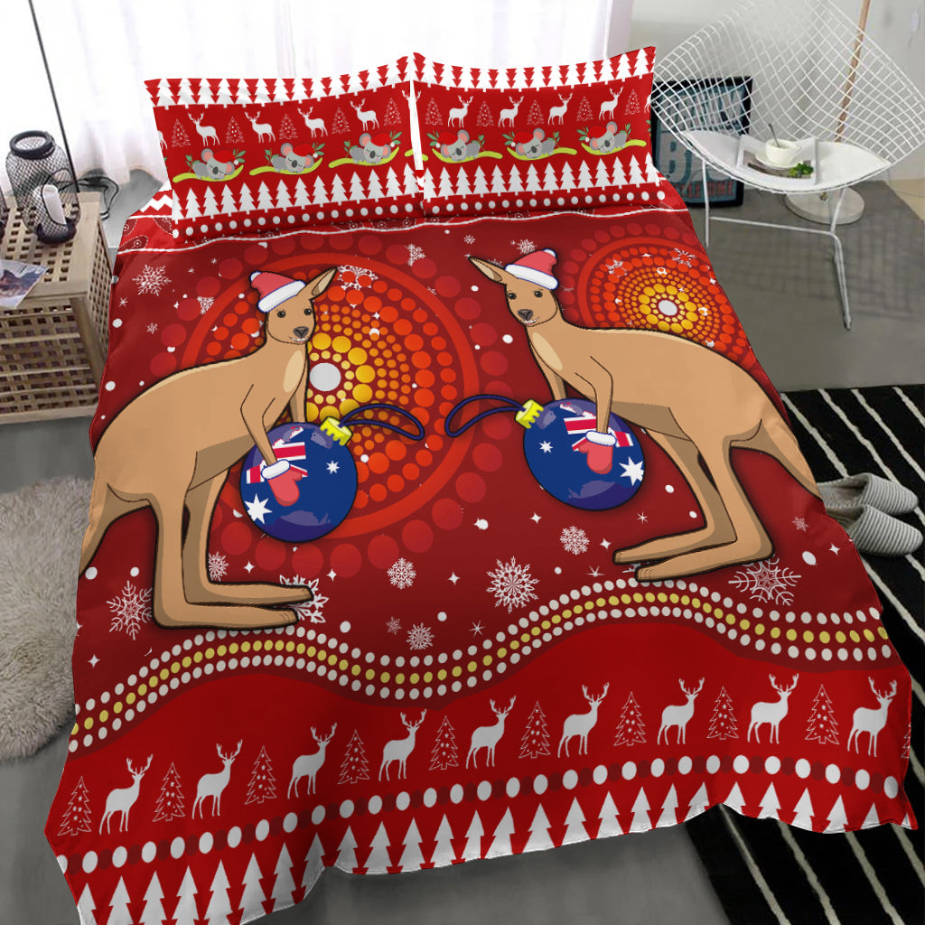 australia-christmas-bedding-set-aboriginal-kangaroo