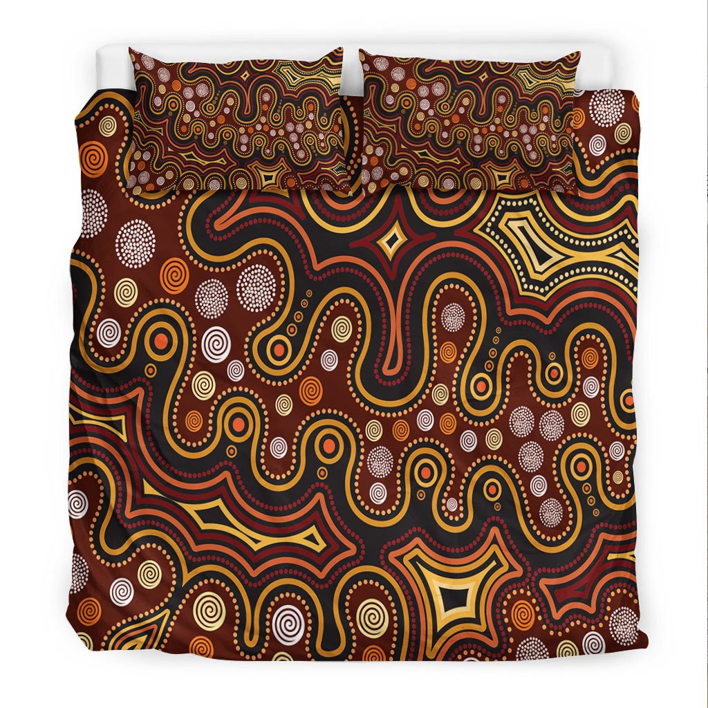 aboriginal-bedding-set-aboriginal-dot-painting-depicting-connection-concept