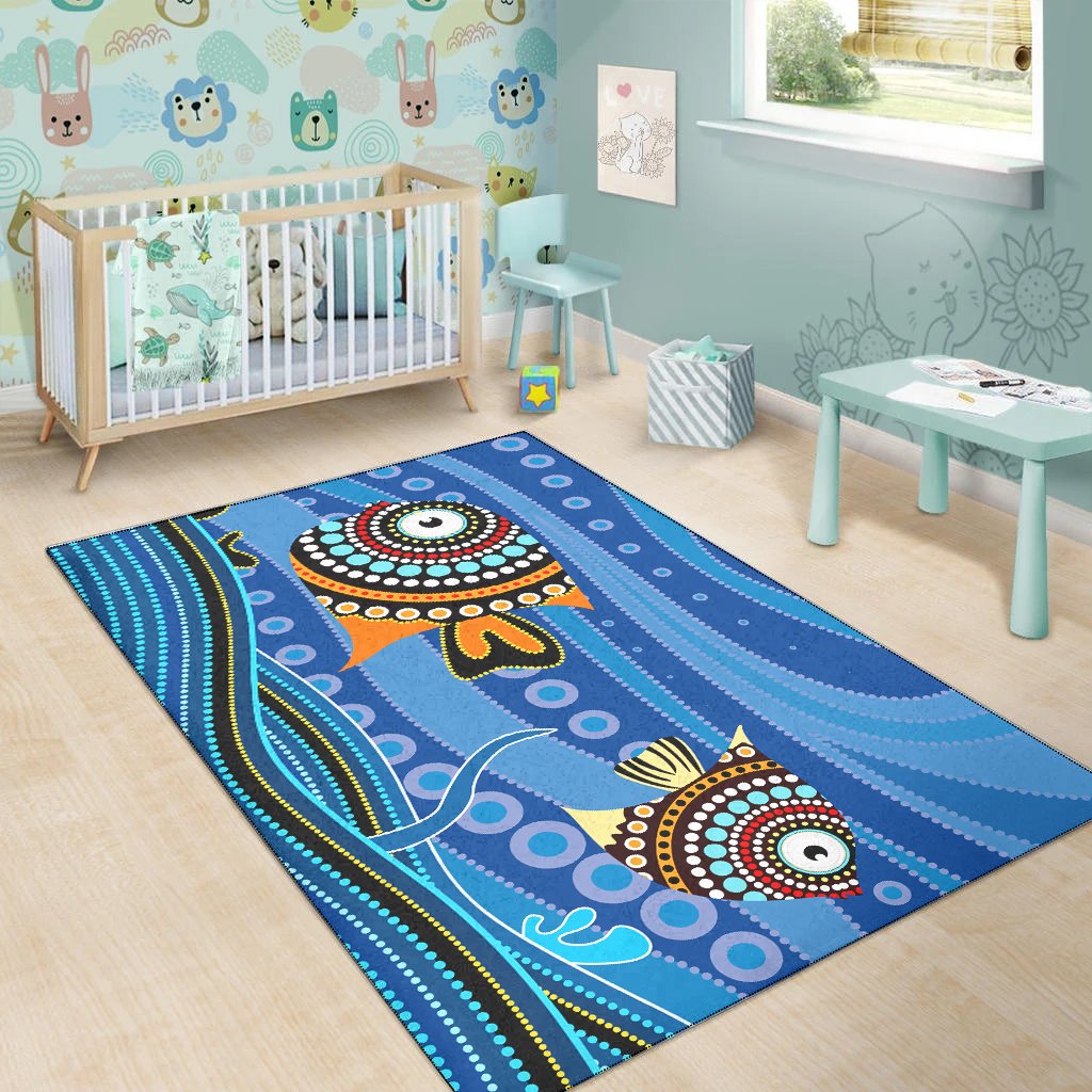 aboriginal-area-rug-dreamtime-fish-aboriginal-style-1