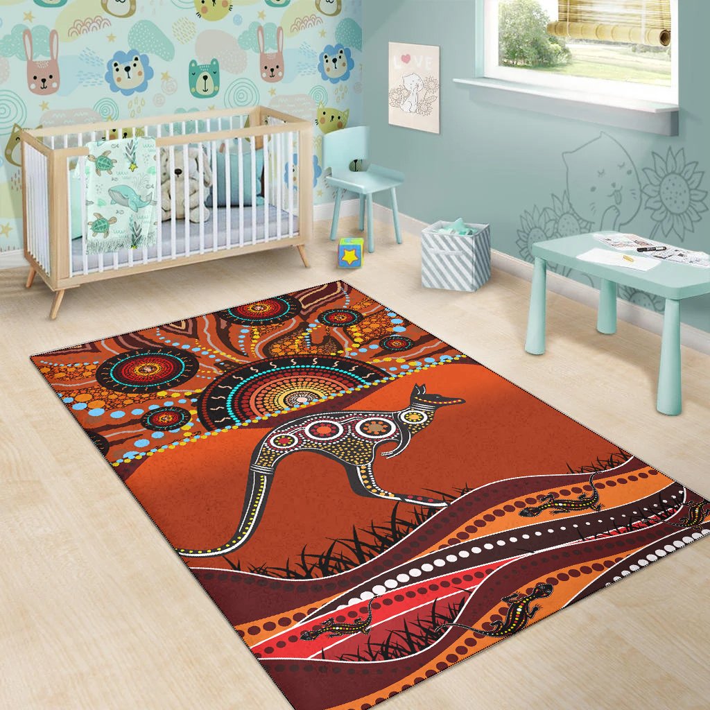 aboriginal-area-rug-kangaroo-with-dot-painting