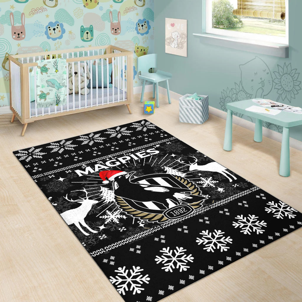 collingwood-magpies-area-rug-christmas-ugly-style