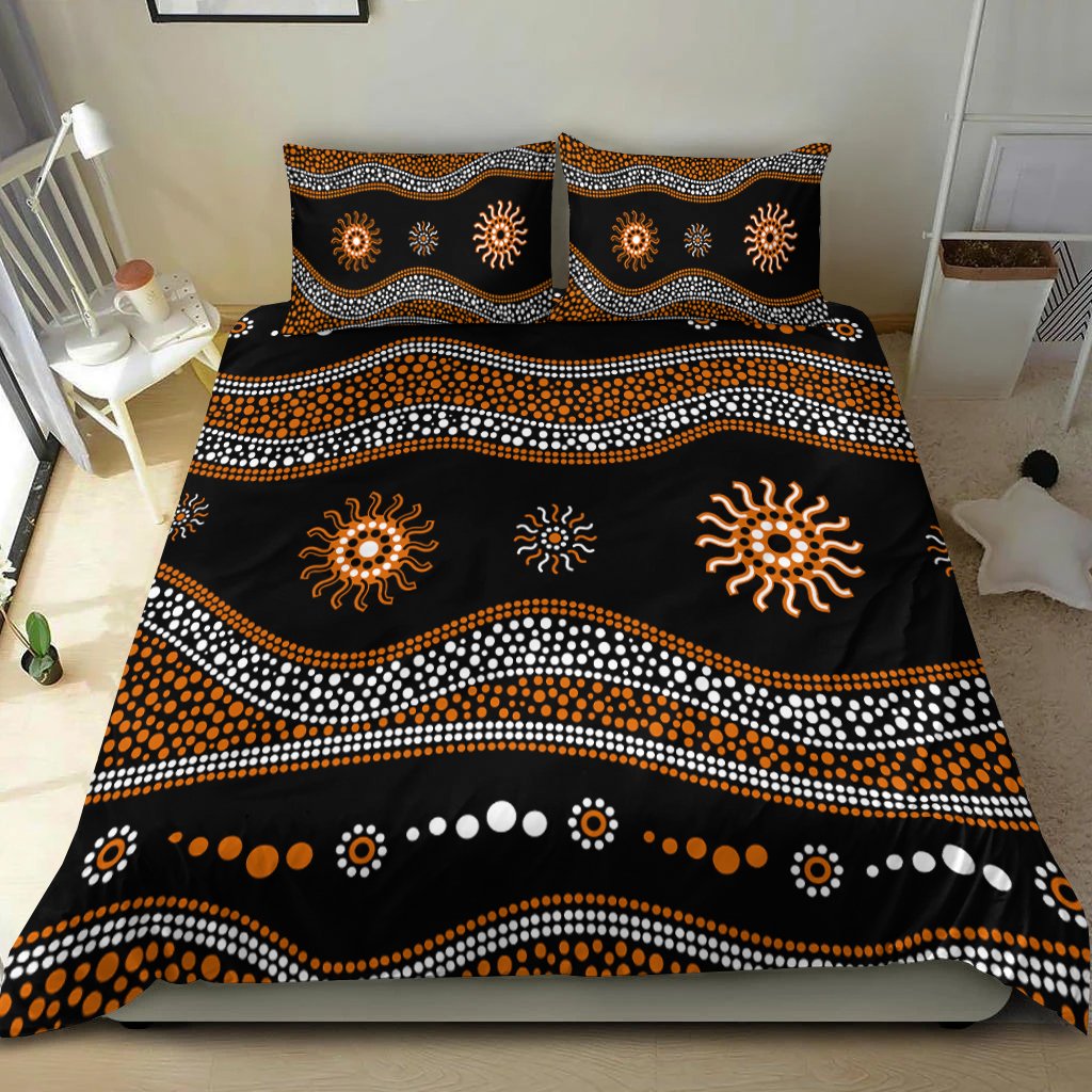 aboriginal-bedding-set-aboriginal-sun-tribal-black