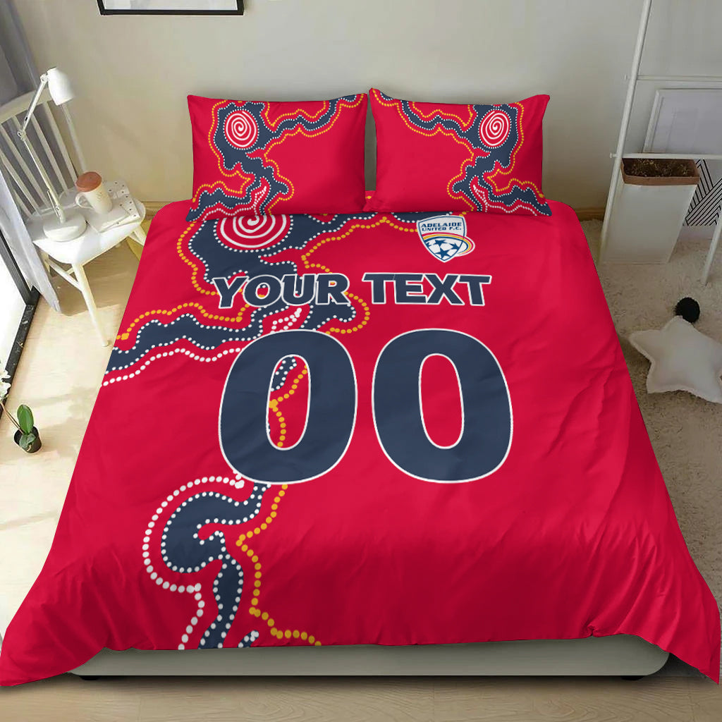 custom-personalised-adelaide-united-bedding-set-indigenous-dot-painting-art