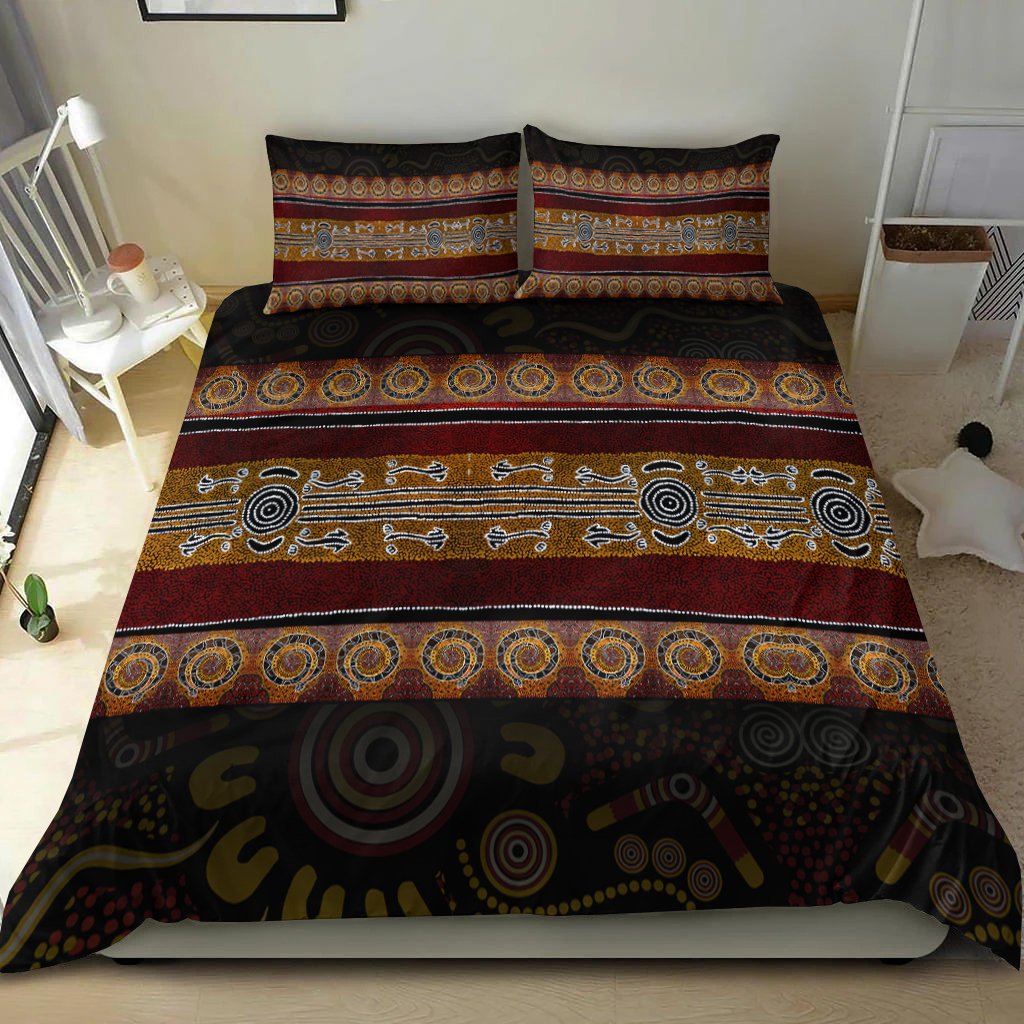 bedding-set-aboriginal-dot-panting-art-horizontal-lines