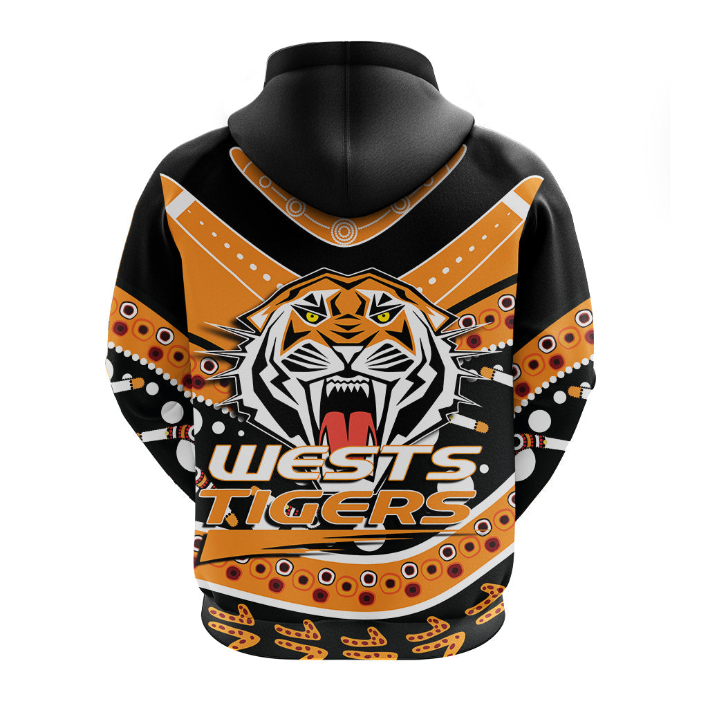 Wests Tigers Hoodie - Aboriginal Dot Painting - LT12