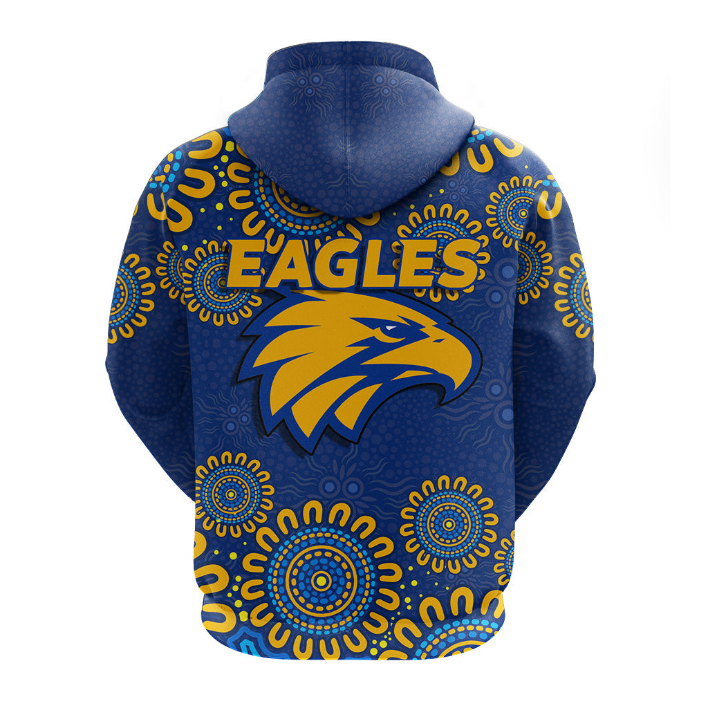 West Coast Eagles Aboriginal Dot Painting Hoodie - LT12