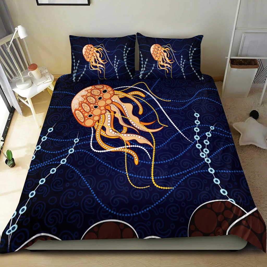 aboriginal-bedding-set-aboriginal-depicting-jellyfish