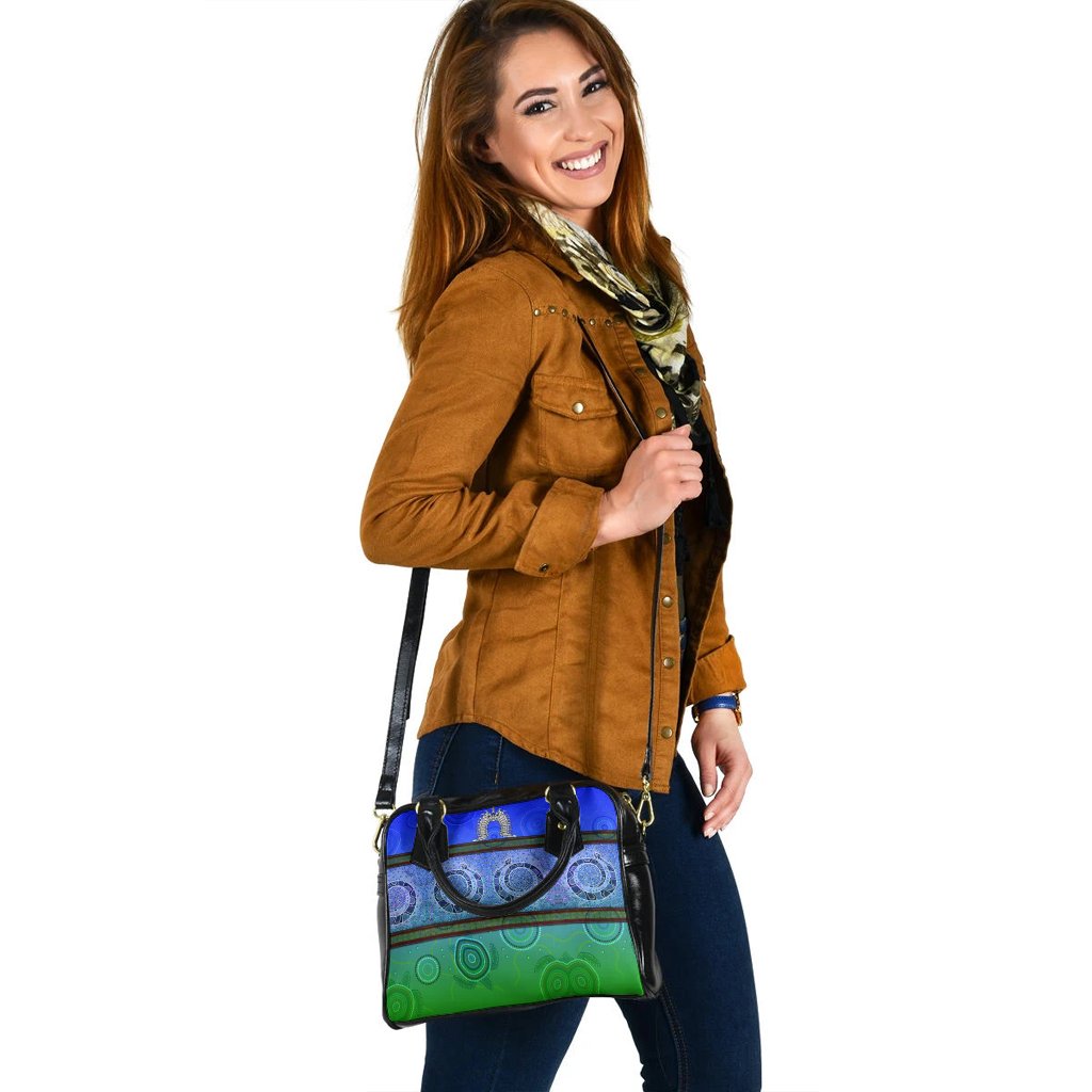 Shoulder Handbag- Turtle With Dhari Mask Snake Patterns- - Vibe Hoodie